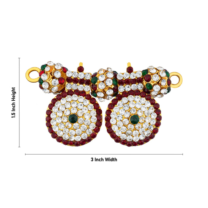 Mangalsutra - 1.5 x 3 Inches | Multi Colour Stone Thali/ Mangalyam Thali/ Thirumangalyam for Deity - Neck & Body Accessories