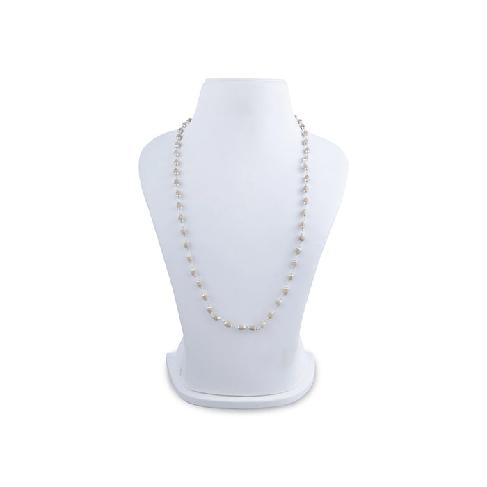 Tulasi Mala - 15.5 Inches | 54 Beads Tulsi Kanthi Mala/ Silver Cup Tulasi Japa Mala/ Thulasi Malai for Meditation - Tulsi Mala, Pendant, Bracelet