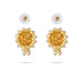 Earring Pair | Gold Polish Studs/ Pearl Ear Ring/ Artificial Jewellery/ Earrings for Women - Ethnic Wear Accessories