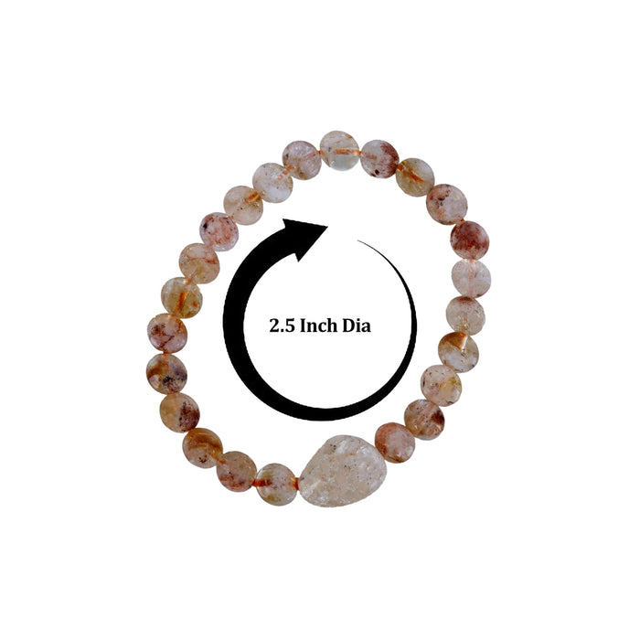 Citrine Bracelet - 2.5 Inches | Citrine Hand Band / Wrist Band With Middle Tumbled Bead/ Bracelet for Men & Women