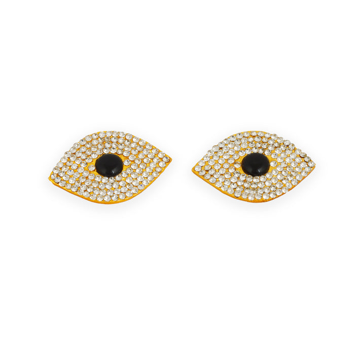 Stone Eye Set - 1.5 x 2.25 Inches | Amman Kanmalar/ Stone Kanmalar for Deity