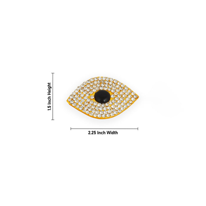 Stone Eye Set - 1.5 x 2.25 Inches | Amman Kanmalar/ Stone Kanmalar for Deity