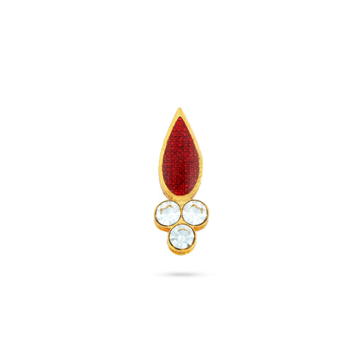 Stone Tilak - 0.3 x 0.4 Inches | Goddess Bindi / Stone Bindi / Tilak Stone for Deity - Head & Face Accessories