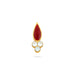 Stone Tilak - 0.3 x 0.4 Inches | Goddess Bindi / Stone Bindi / Tilak Stone for Deity - Head & Face Accessories