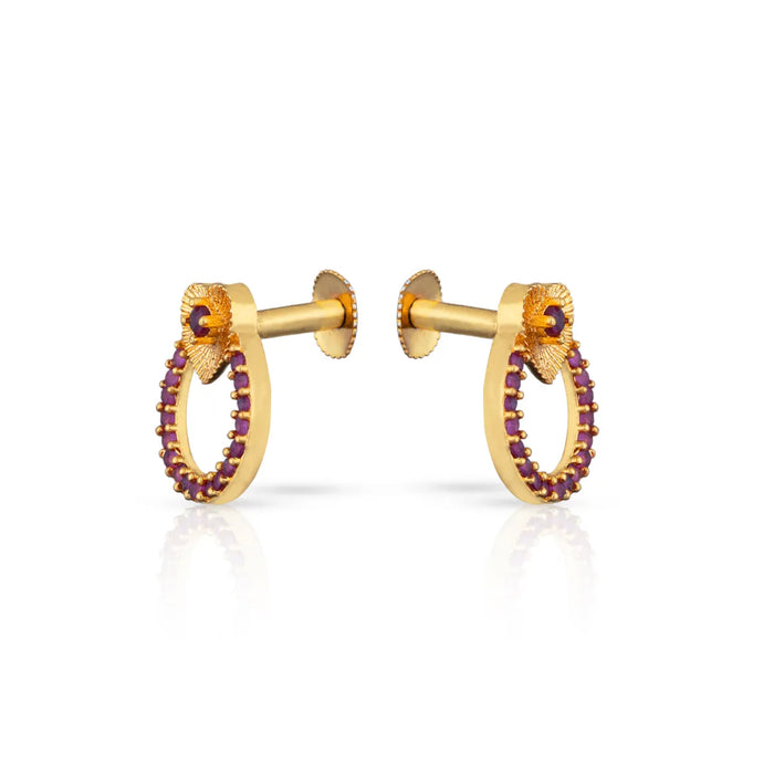 Earrings | Stone Stud Earrings /Stone Ear Studs / Daily wear Kammal / Stone Jewellery for Women - Ethnic Wear Accessories