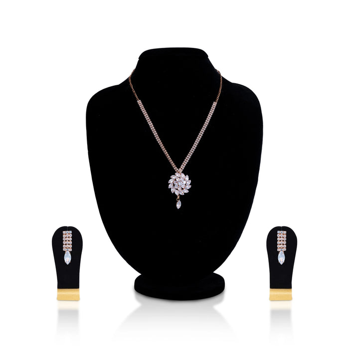 Stone Necklace With Earring Set- 5 Inches | Stone Jewellery & Earring/ Artificial Jewelry For Traditional Wear - Ethnic Wear Accessories