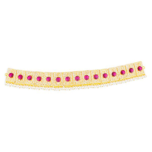 Stone Hip Belt - 15.5 Inch | Ottiyanam/ Waist Belt/ Stone Belt for Deity - Waist & Leg Accessories