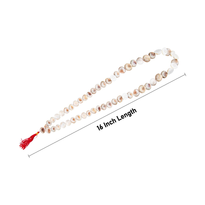 Gomti Chakra Mala With Thread Knot - 16 Inches | 54 Beads Gomati Chakra Mala for Meditation - Mala & Pendant