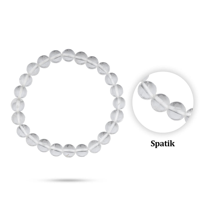 Spatik Bracelet - 3 Inches | Crystal Sphatik Bracelet/ Sphatik Stone Hand Band for Cooling Effect - Sphatik Mala, Pendant, Bracelet