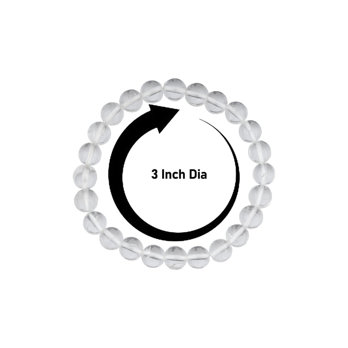 Spatik Bracelet - 3 Inches | Crystal Sphatik Bracelet/ Sphatik Stone Hand Band for Cooling Effect - Sphatik Mala, Pendant, Bracelet