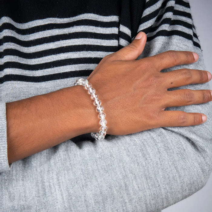 Spatik Bracelet - 3 Inches | Crystal Sphatik Bracelet/ Sphatik Stone Hand Band for Cooling Effect - Sphatik Mala, Pendant, Bracelet