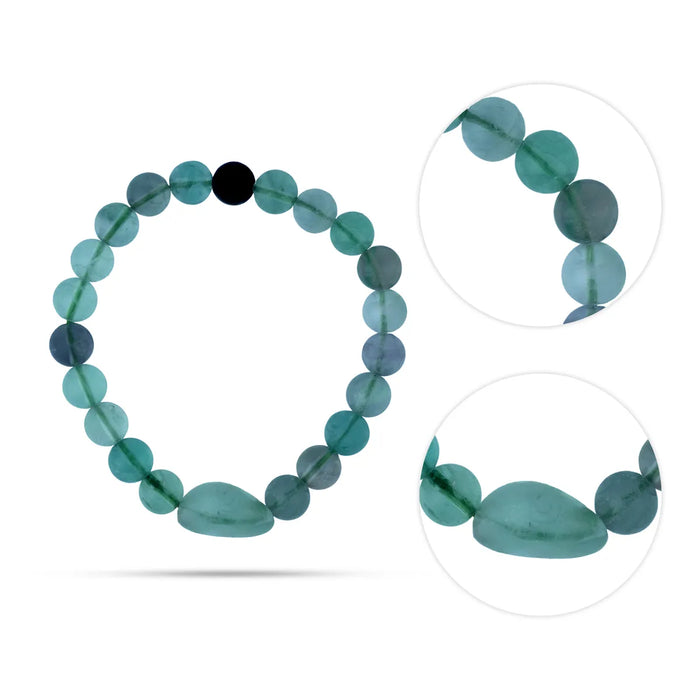 Multi Flourite Bracelet - 2.5 inches| Semi precious Bracelet/ Beaded Bracelet for Men & Women - Bracelet