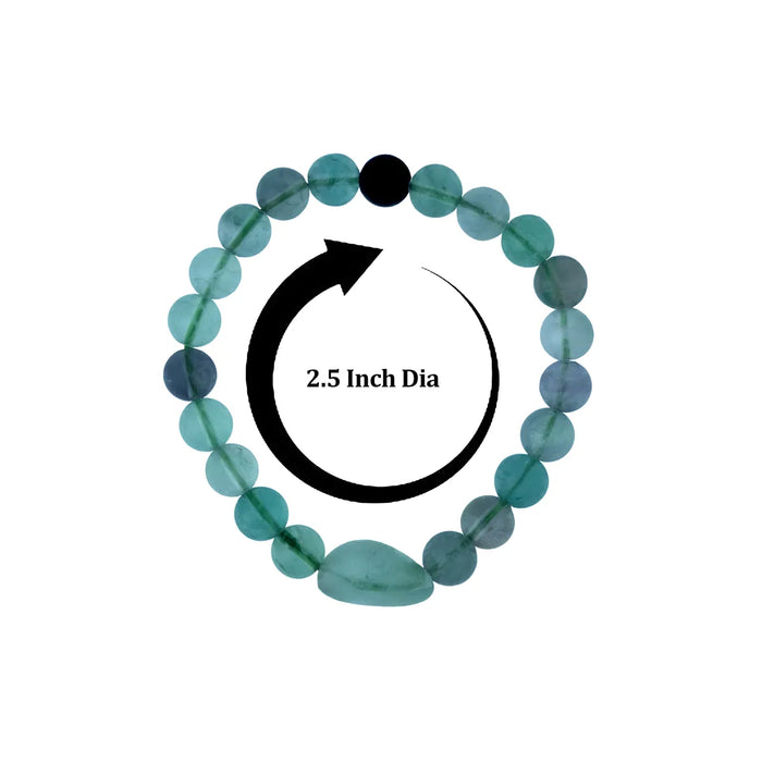 Multi Flourite Bracelet - 2.5 inches| Semi precious Bracelet/ Beaded Bracelet for Men & Women - Bracelet