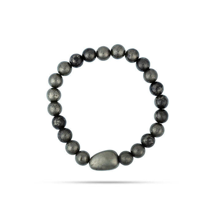 Pyrite Bracelet - 2.5 inches | Semi Precious Bracelet/ Beaded Bracelet for Men & Women - Bracelet