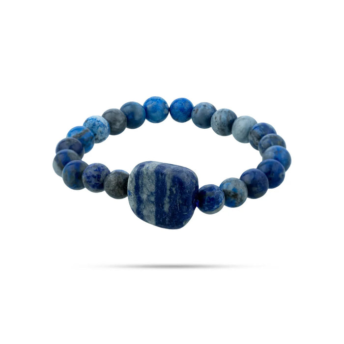 Lapis Bracelet - 2.5 inches| Semi Precious Bead Bracelet / Beaded Bracelet for Men & Women - Bracelet