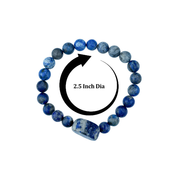 Lapis Bracelet - 2.5 inches| Semi Precious Bead Bracelet / Beaded Bracelet for Men & Women - Bracelet