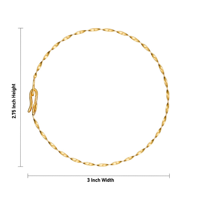 Kanganam Bracelet - 2.75 x 3 Inches | Silver Gold Polish Wrist Band/ Pooja Thread for Seemantham & Hindu Rituals