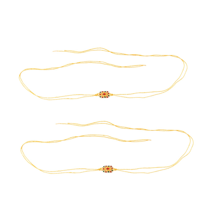 Wedding Bashing Pair - 1.25 x 0.75 Inches | Stone Designer Mundavalya/ Mundavali for Bride And Groom - Wedding Essentials