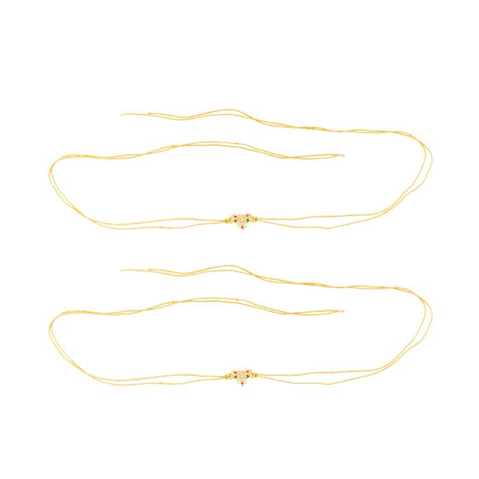 Wedding Bashing Pair - 1.25 x 0.75 Inches | Stone Designer Mundavalya/ Mundavali for Bride And Groom - Wedding Essentials