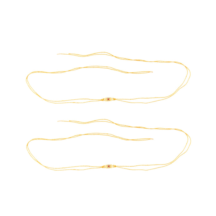 Wedding Bashing Pair - 1.25 x 0.75 Inches | Stone Designer Mundavalya/ Mundavali for Bride And Groom - Wedding Essentials