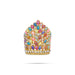 Stone Crown - 1.75 x 1.25 Inches | Kireedam/ Multicolour Stone Kiridam/ Mukut for Deity - Head & Face Accessories