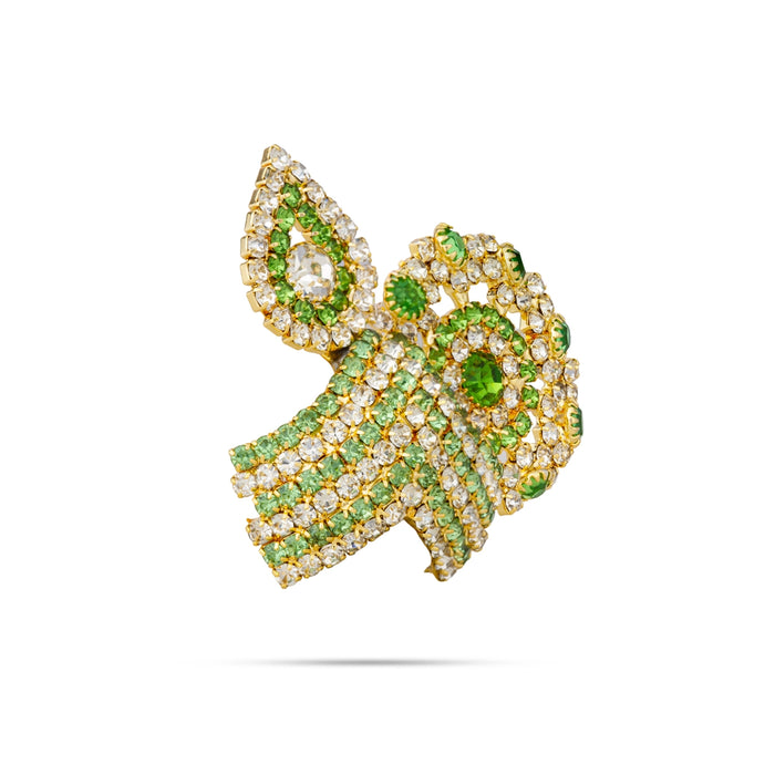 Half Crown - 4.5 x 6.5 Inches | Stone Design Turban/ Kiridam/ Mukut/ Kireedam for Deity