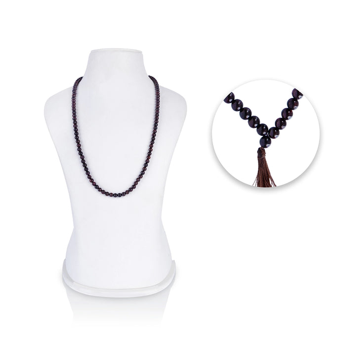 Garnet mala - 12 Inches | 108 Beads / 6 mm / Garnet Beads Mala / Crystal Mala for Men & Women - Mala, Pendant