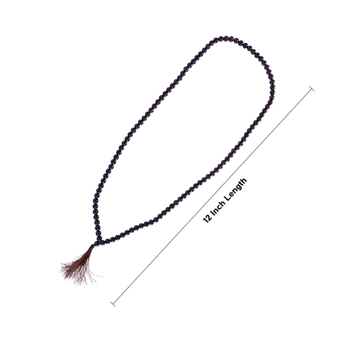 Garnet mala - 12 Inches | 108 Beads / 6 mm / Garnet Beads Mala / Crystal Mala for Men & Women - Mala, Pendant