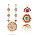 Moti Haram - 21 Inches | Stone Haram with Locket/ Jewellery for Deity/Assorted Colour & Designs - Neck & Body Accessories