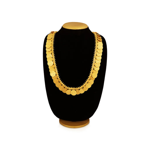 Kasumala Haram - 30 Inches | Gold Polish Kaasumala/ Kasumalai/ Artificial Jewelry For Deity & Traditional Wear - Neck & Body Accessories