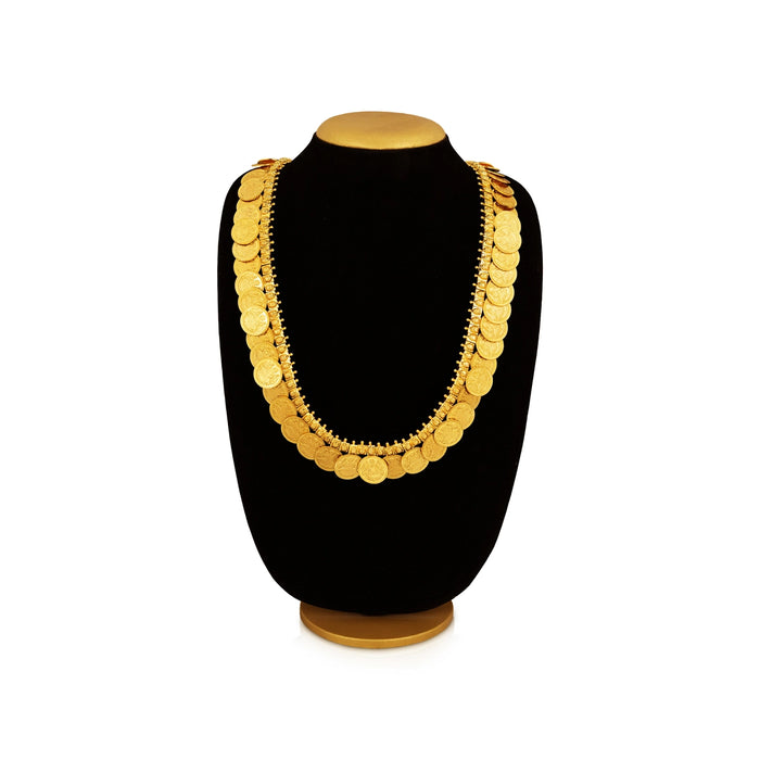 Kasumala Haram - 30 Inches | Gold Polish Kaasumala/ Kasumalai/ Artificial Jewelry For Deity & Traditional Wear - Neck & Body Accessories