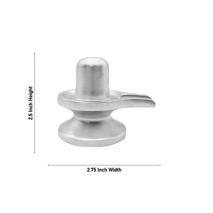 Shivalingam Murti - 2.5 x 2.75 Inches | Mercury Lingam Idol / Shiva Lingam Statue for Pooja - Sphatik & Semi Precious Stone Murties
