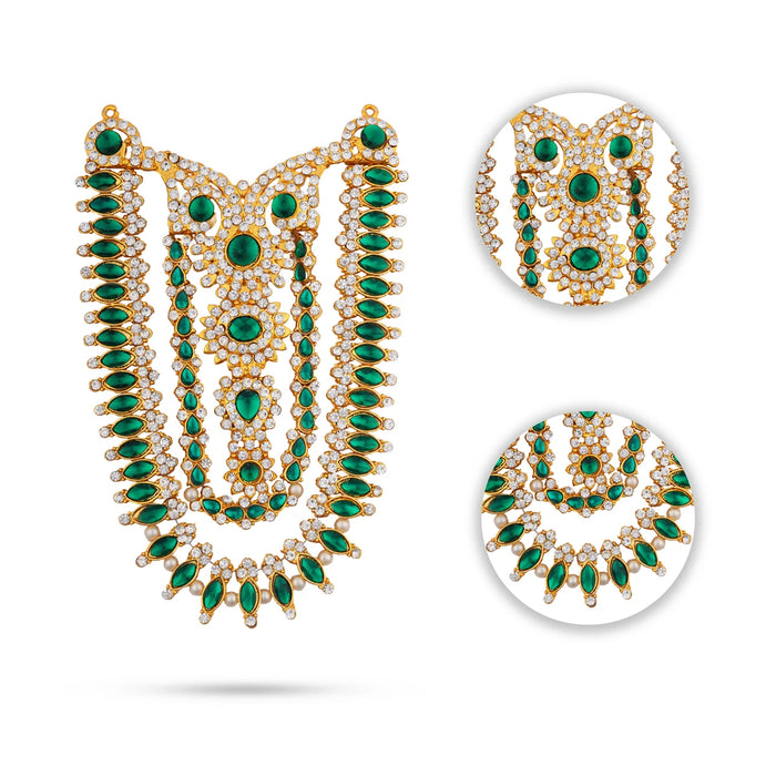 Stone Necklace - 6 Inches | Stone Jewellery for Deity Decor - Neck & Body Accessories