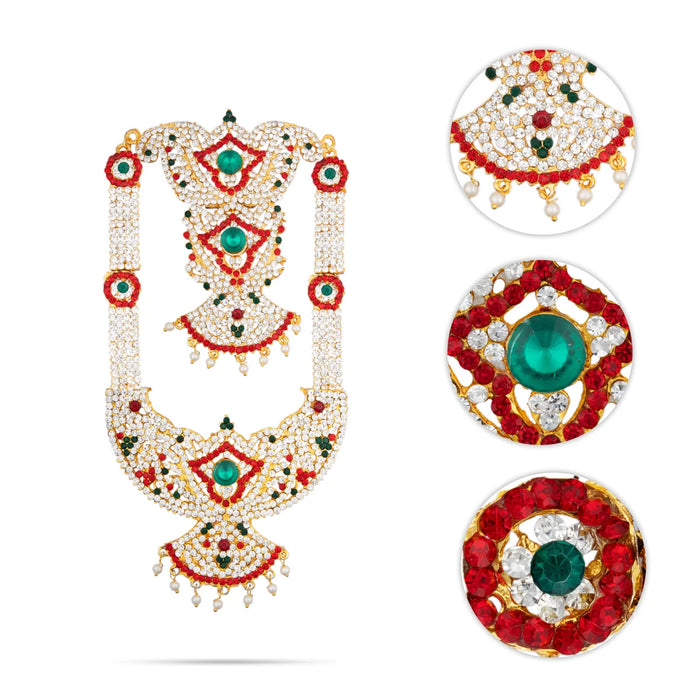 Stone Haram - 8 Inches | Stone Necklace/ Stone Jewellery for Deity