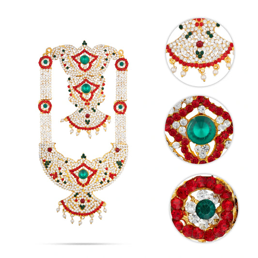Stone Haram - 8 Inches | Stone Necklace/ Stone Jewellery for Deity - Neck & Body Accessories