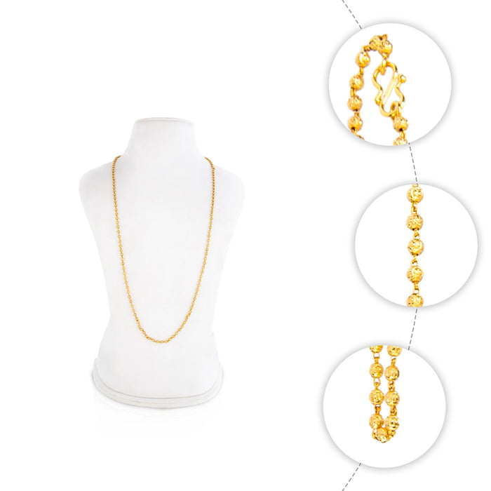 Beads Mala - 15 Inches | Artificial Jewelry / Beads Malai / Gold Polish Jewellery for Women - Ethnic Wear Accessories