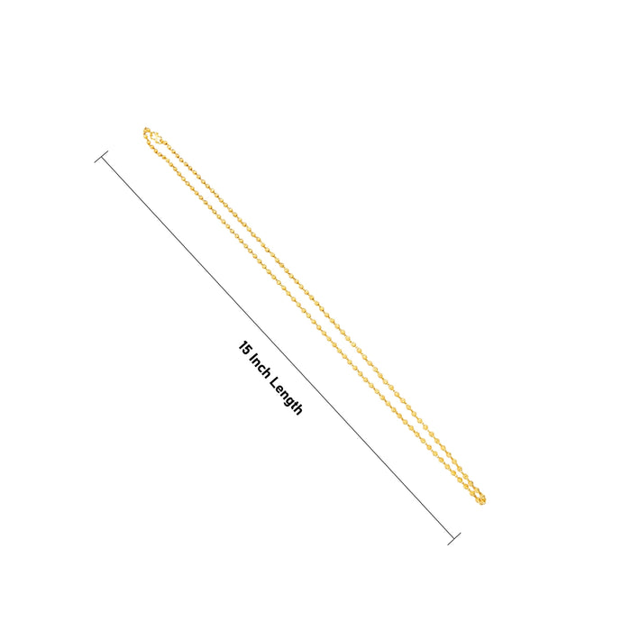 Beads Mala - 15 Inches | Artificial Jewelry / Beads Malai / Gold Polish Jewellery for Women - Ethnic Wear Accessories