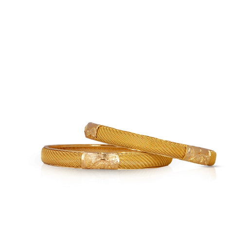 Bangle Set - 2.5 Inches | Metal Bangle Set/ Gold Polish Jewellery for Women - Ethnic Wear Accessories