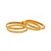 Bangle Set - 2.5 Inches Curved | Metal Bangle Set/ Gold Polish Jewellery for Women - Neck & Body Accessories