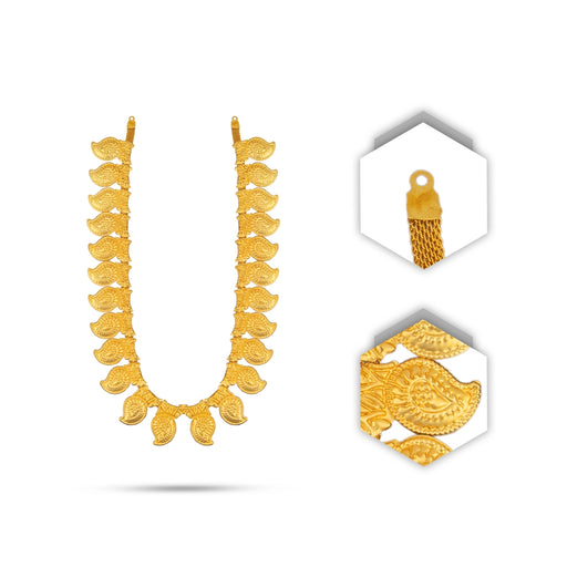 Mango Haram - 10 Inches | Manga Malai/ Gold Polish Jewellery/ Mango Mala for Deity/ 50 Gms Approx - Neck & Body Accessories