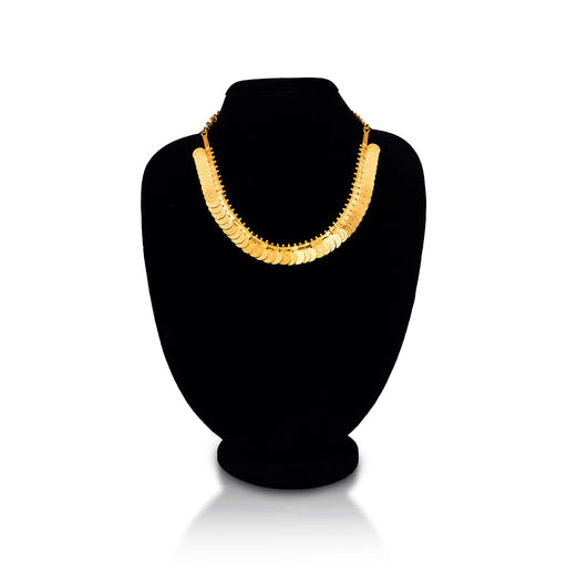 Kaasumala Necklace - 5 X 5 Inches | Gold Polish Jewellery/ Artificial Jewelry/ Kasumalai For Women - Ethnic Wear Accessories