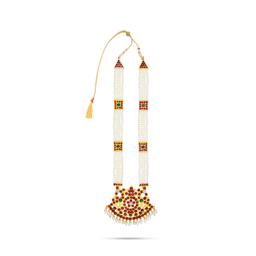 Kemp Dance Jewellery Set | Pearls with Stone Kemp Jewellery Set/ Bharatanatyam Jewellery Set for Dance - Bharatanatyam Jewellery