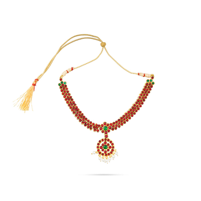 Kemp Dance Jewellery Set | Pearls with Stone Kemp Jewellery Set/ Bharatanatyam Jewellery Set for Dance - Bharatanatyam Jewellery