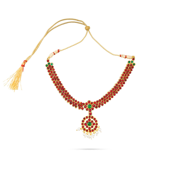 Kemp Dance Jewellery Set | Pearls with Stone Kemp Jewellery Set/ Bharatanatyam Jewellery Set for Dance - Bharatanatyam Jewellery