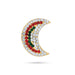 Sun & Moon Billai - 1.5 x 1.25 Inches | Multicolour Stone Jewellery/ Hair Accessories for Deity - Head & Face Accessories