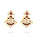 Stone Earings Set - 1.5 x 1.25 Inches | Multicolour Stone Earring/ Karnapathakkam for Deity - Head & Face Accessories