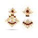 Stone Earings Set - 1.5 x 1.25 Inches | Multicolour Stone Earring/ Karnapathakkam for Deity - Head & Face Accessories