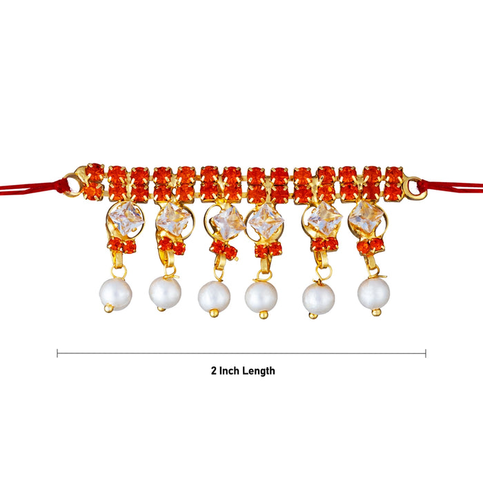 Anklet Pair - 2 Inches | Multicolour Stone Kolusu/ Payal Jewellery/ Artificial Jewellery For Deity Decor