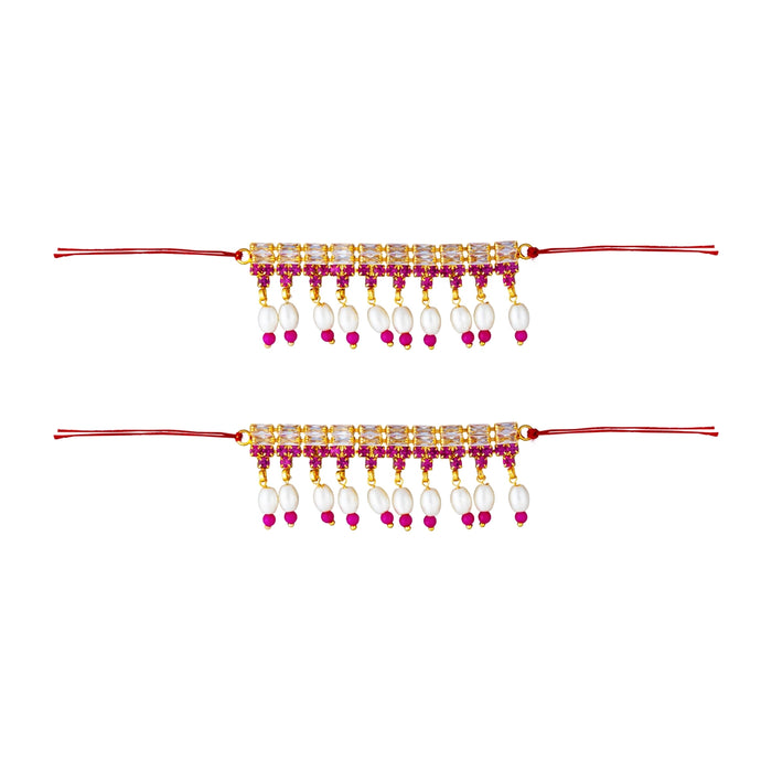 Foot Anklet - 2.5 Inches | Stone Kolusu/Payal Anklet/ Artificial Jewellery For Deity Alangaram