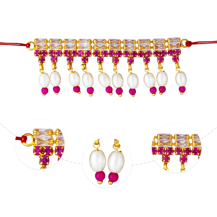 Foot Anklet - 2.5 Inches | Stone Kolusu/Payal Anklet/ Artificial Jewellery For Deity Alangaram